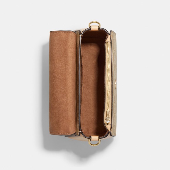 NWT Coach Outlet Morgan Top Handle Satchel In Blocked Signature Canvas - Picture 4 of 7